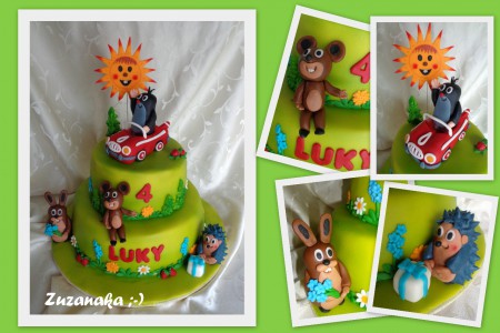 Krtko v autíčku  s kamarátmi